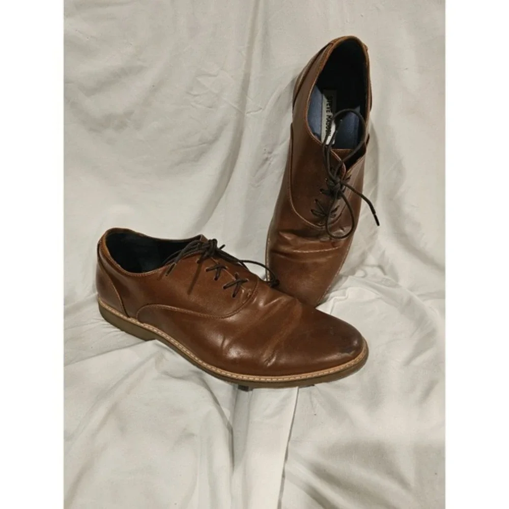 Steve Madden‎ Ollie Brown Leather Oxford Shoe Mens Size 10